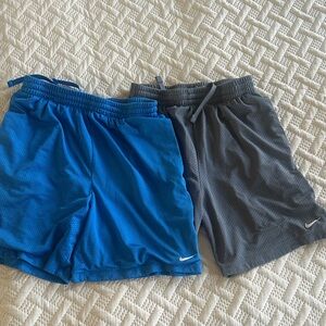 Nike boys  Athletic Shorts - Royal Blue and Charcoal XL